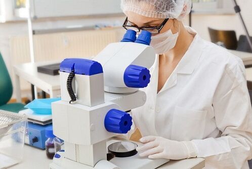 conducting tests for parasites